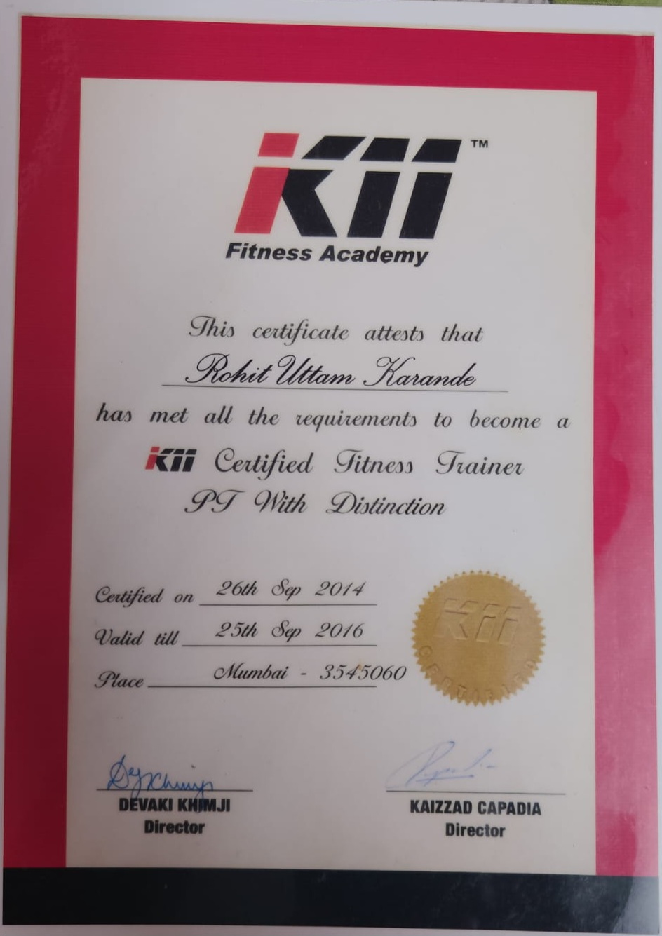 K11 Fitness Academy - Certified Fitness Trainer PT With Distinction